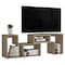 Tuhome Beijing Extendable TV Stand, Multiple Shelves, Light Pine RLR7877 - alternate 7